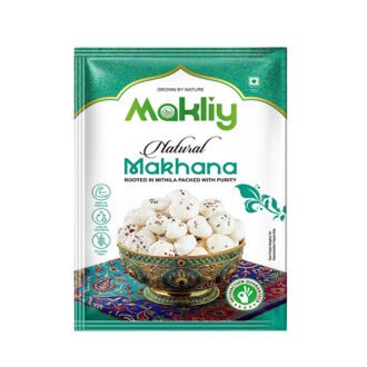MAKLIY Plain Makhana (Olive Oil Roasted) 100g | Premium Roasted Fox Nuts | High Protein & Fiber | Gluten-Free Snack