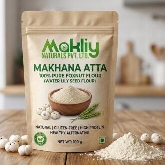 MAKLIY Makhana Atta 100g | Premium Fox Nut Flour | Gluten-Free | High Protein & Fiber | Healthy Flour