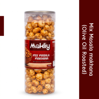 MAKLIY Mix Masala Makhana (Olive Oil Roasted) 100g | Premium Roasted Fox Nuts | High Protein & Fiber | Gluten-Free Snack