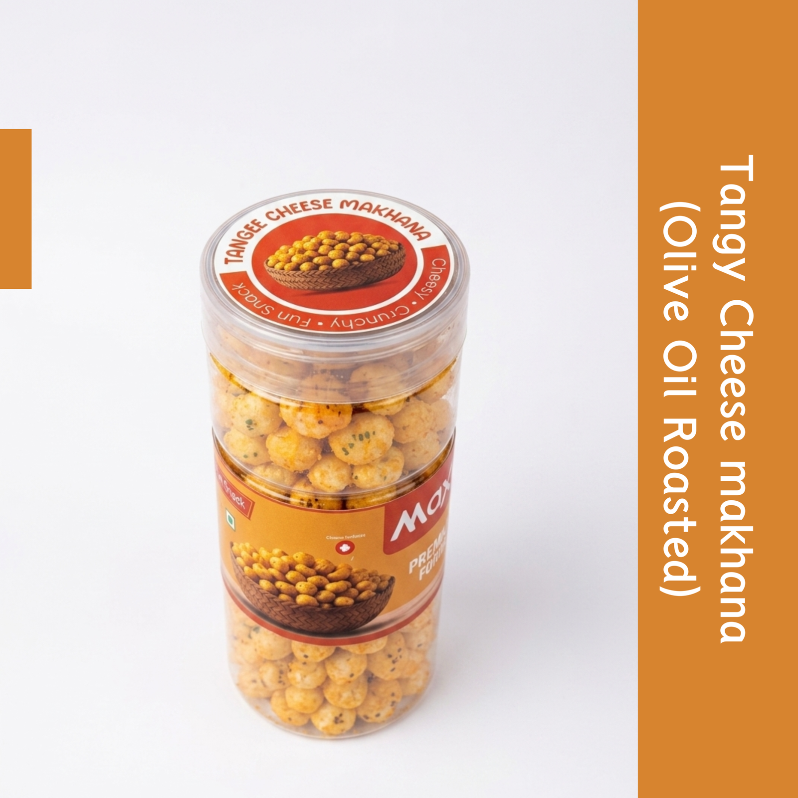 MAKLIY Tangy Cheese Makhana (Olive Oil Roasted) 100g | Premium Roasted Fox Nuts | High Protein & Fiber | Gluten-Free Snack - Image 3